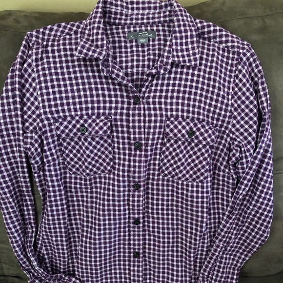 Eddie Bauer Purple Flannel - Picture 1 of 3